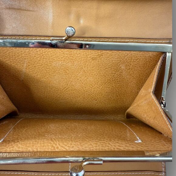 Vintage Fendi Pequin Stripe Canvas & Leather Wallet - Picture 10 of 16